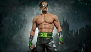 Johnny Cage Performing His Signature Move Wallpaper