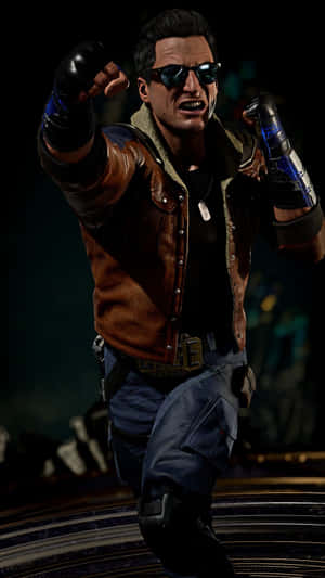 Johnny Cage, The Martial Arts Movie Star In Action Wallpaper