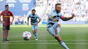 Johnny Russell Sporting Kansas City Versus Real Salt Lake 2021 Wallpaper