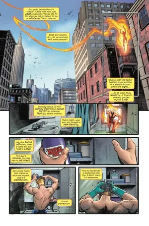 Johnny Storm Comic Panel Transformation Wallpaper