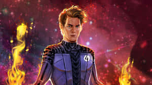 Johnny Storm Fantastic Four Cosmic Backdrop Wallpaper