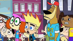 Johnny Test And Dukey In A Thrilling Adventure Wallpaper