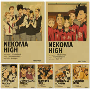 Johzenji High's Vibrant Volleyball Team Wallpaper