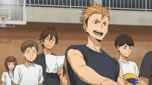 Johzenji High School Volleyball Team In Action Wallpaper