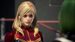 Join Captain Marvel In Her Intergalactic Superhero Journey. Wallpaper