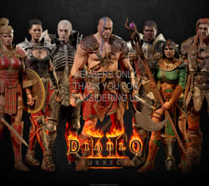 Join Forces With Your Friends To Conquer The New Campaigns Of Diablo 2 Resurrected! Wallpaper