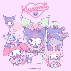 Join Kuromi's Fun-filled Birthday Bash! Wallpaper