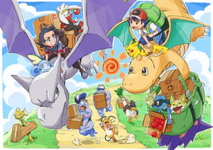 Join Raichu And Friends On Their Fun Adventures Wallpaper