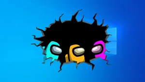 Join The Blue Crew In Among Us Wallpaper