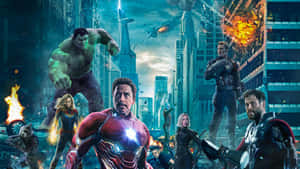 Join The Earth's Mightiest Heroes In The Action-packed Marvel's Avengers Movie Wallpaper