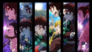 Join The Legendary Demon Slayer Group Wallpaper