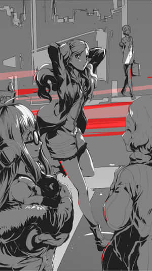 Join The Phantom Thieves In Style With This Persona 5 Iphone Wallpaper Wallpaper