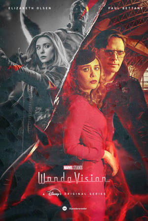 Join Wanda And Vision On A Journey Through An Alternate Reality Wallpaper