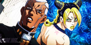 Jojo Characters Shocked Expression Wallpaper