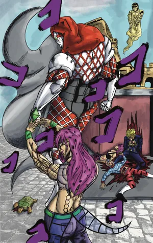 Jojo King Crimson Unleashes Its Power In A Stunning Wallpaper Wallpaper