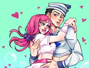 Jojo's Bizarre Adventure: Jojolion - Josuke Higashikata And Yasuho Hirose Wallpaper Wallpaper