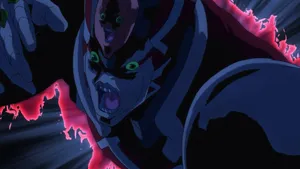 Jojo's Bizarre Adventure's King Crimson In Action Wallpaper