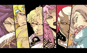 Jojo's Bizarre Adventure Stand Users Posing Together Wallpaper