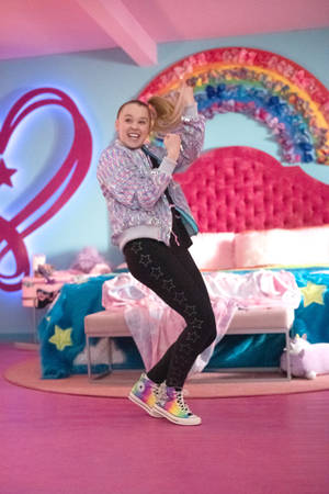 Jojo Siwa Dancing Candid Shot Wallpaper