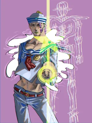 Jojolion Characters Featuring Josuke Higashikata Wallpaper