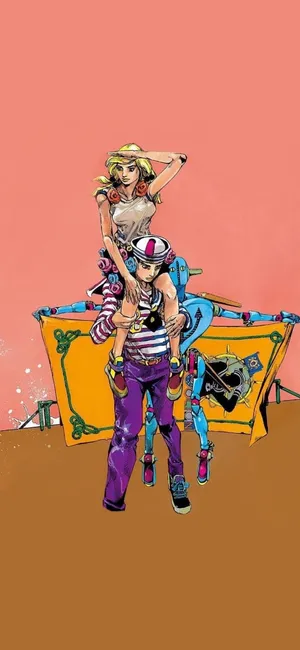 Jojos Bizarre Adventure Iphone Josuke And Yasuho Wallpaper