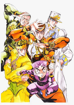 Jojos Bizarre Adventure Iphone Part Four Joestar Group Wallpaper