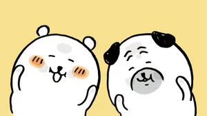 Joke Bear And Dog Laughing Wallpaper