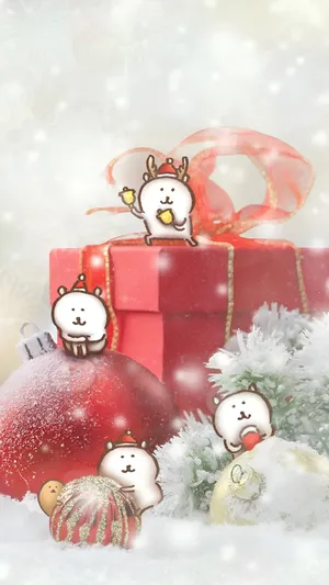 Joke Bear Christmas Fun Wallpaper