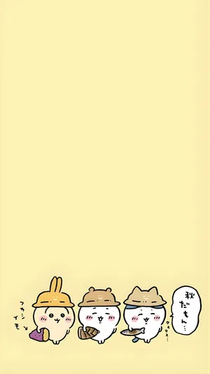 Joke Bear Cute Character Trio Wallpaper