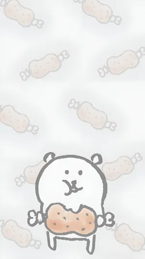 Joke Bear Eating Chicken Wallpaper