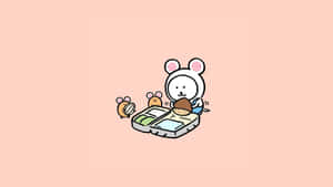 Joke Bear Lunch Time Wallpaper