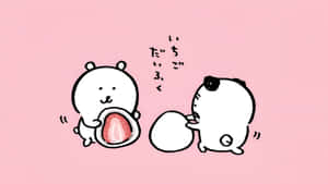 Joke Bear Sharing Food Wallpaper