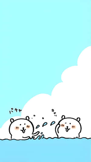 Joke Bear Splashing Fun Wallpaper