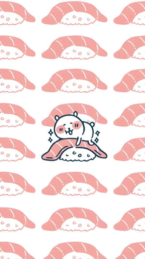 Joke Bear Sushi Fun Wallpaper