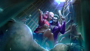 Joker And Harley Quinn Escape Wallpaper