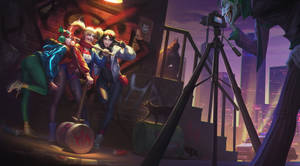 Joker And Harley Quinn Photoshoot Wallpaper