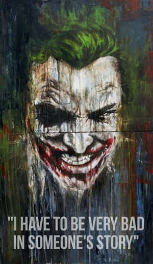 Joker Unleashed - Embrace His Powerful Quotes Wallpaper