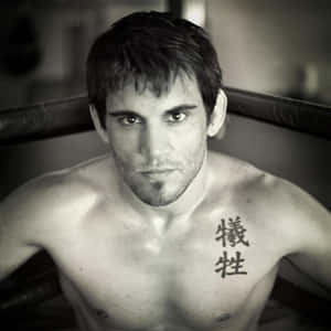 Jon Fitch Ufc Fighter Portrait Grayscale Wallpaper
