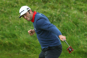 Jon Rahm Happily Playing Wallpaper