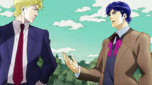 Jonathan Joestar And Dio Brando Battle In Phantom Blood Wallpaper