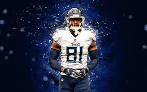 Jonnu Smith In Action On The Football Field, Running With The Ball Wallpaper