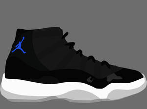 Jordan 11 Cartoon Shoe Wallpaper