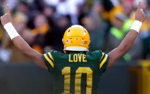 Jordan Love Green Bay Celebration Wallpaper