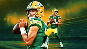 Jordan Love Green Bay Packers Quarterback Wallpaper