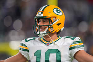 Jordan Love Green Bay Packers Smile Wallpaper