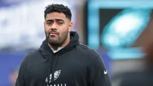 Jordan Mailata Eagles Player Wallpaper