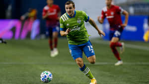 Jordan Morris In Seattle Sounders Versus La Galaxy 2021 Wallpaper