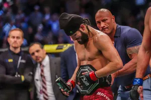 Jorge Masvidal Relaxing With A Monster Energy Drink Wallpaper