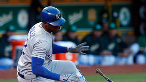 Jorge Soler Drops Bat To Run Wallpaper