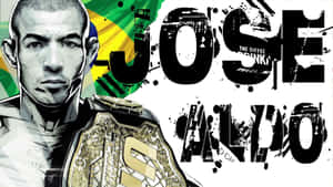 José Aldo Brazilian Athlete Graphic Sketch Art Wallpaper